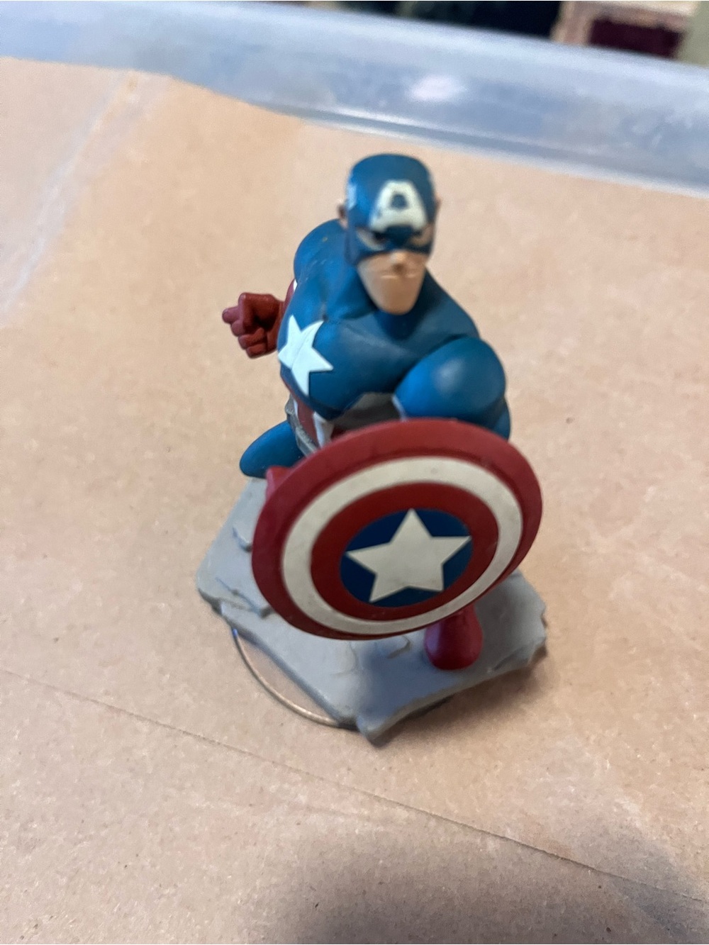 Blue and Red Captain Hero Figurine Decorative Accent
